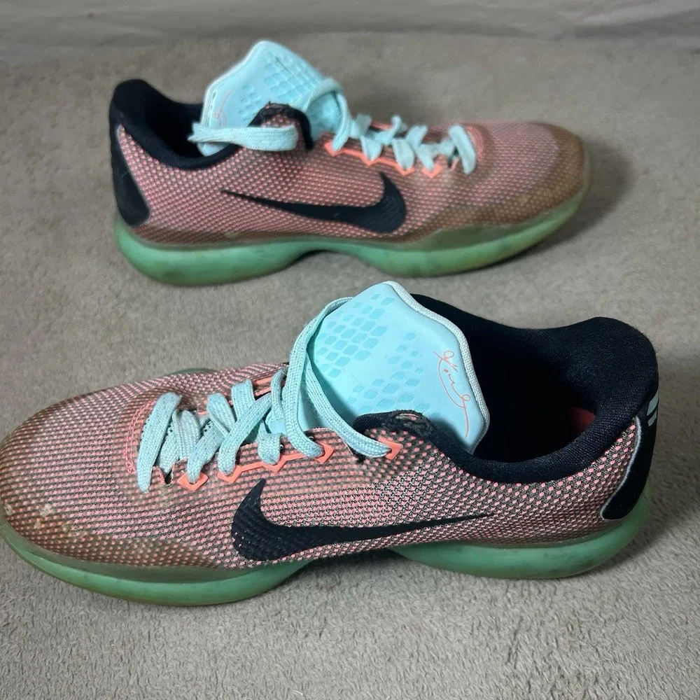 Nike Kobe 10 GS Easter Shoes Youth 5Y Hot Lava Blue 726067-808 Basketball